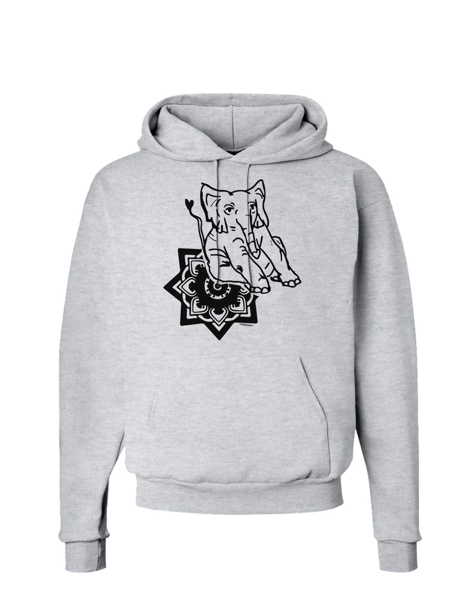 TooLoud Mandala Baby Elephant Hoodie Sweatshirt-Hoodie-TooLoud-White-Small-Davson Sales