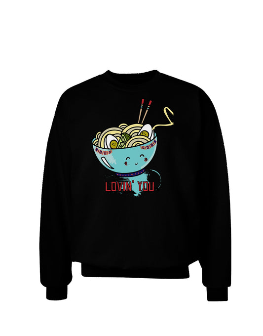 TooLoud Matching Lovin You Blue Pho Bowl Dark Adult Dark Sweatshirt-Sweatshirts-TooLoud-Black-Small-Davson Sales
