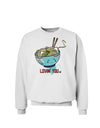 TooLoud Matching Lovin You Blue Pho Bowl Sweatshirt-Sweatshirts-TooLoud-White-Small-Davson Sales