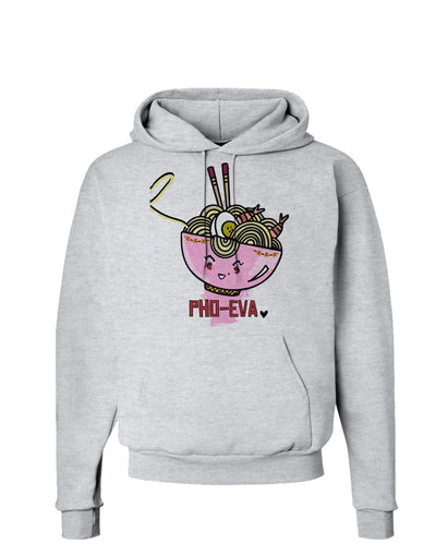 TooLoud Matching Pho Eva Pink Pho Bowl Adult Hoodie Sweatshirt-Hoodie-TooLoud-AshGray-Small-Davson Sales