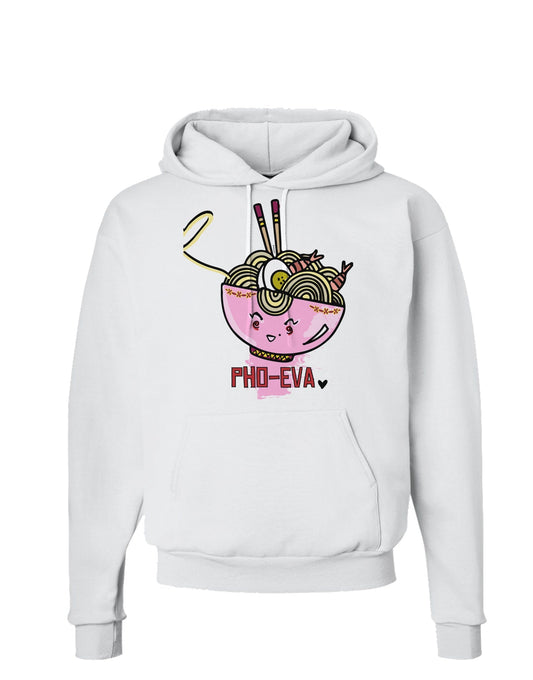 TooLoud Matching Pho Eva Pink Pho Bowl Adult Hoodie Sweatshirt-Hoodie-TooLoud-White-Small-Davson Sales