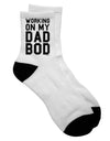 TooLoud Men's Working On My Dad Bod Short Socks - Perfect for Casual Comfort-Socks-TooLoud-White-Ladies-4-6-Davson Sales