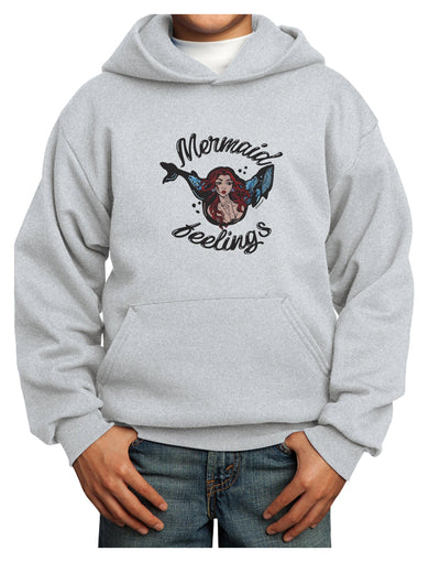 TooLoud Mermaid Feelings Youth Hoodie Pullover Sweatshirt-Youth Hoodie-TooLoud-Ash-XS-Davson Sales