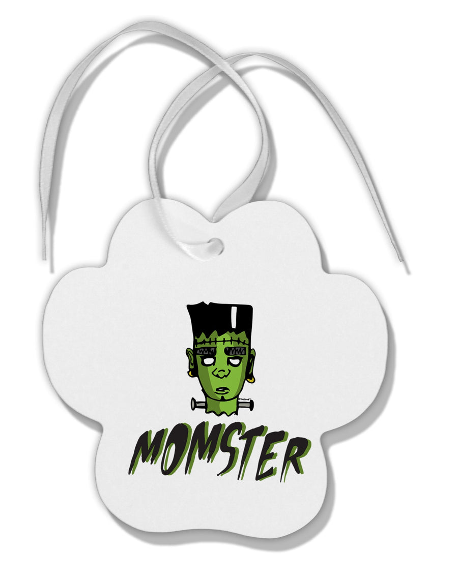 TooLoud Momster Frankenstein Paw Print Shaped Ornament-Ornament-TooLoud-Davson Sales