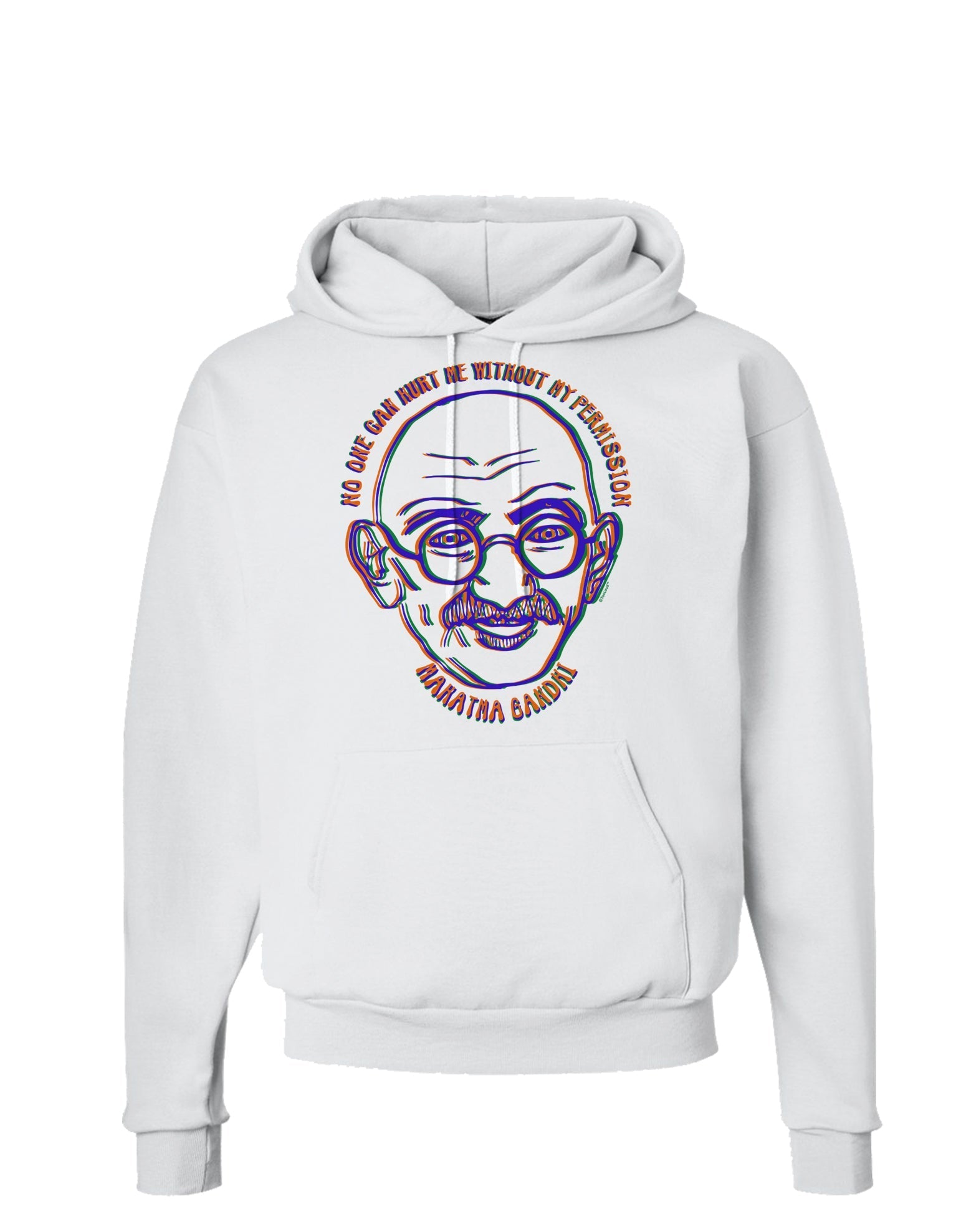 TooLoud No one can hurt me without my permission Ghandi Hoodie Sweatshirt-Hoodie-TooLoud-White-Small-Davson Sales