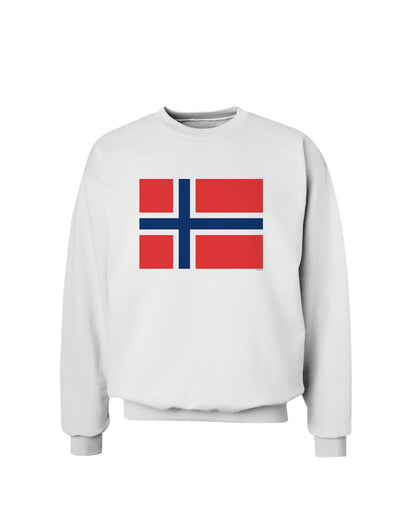 TooLoud Norwegian Flag Sweatshirt-Sweatshirts-TooLoud-White-Small-Davson Sales