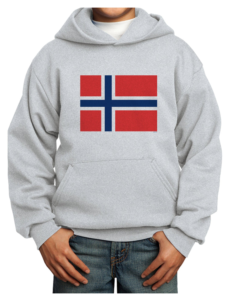 TooLoud Norwegian Flag Youth Hoodie Pullover Sweatshirt-Youth Hoodie-TooLoud-White-XS-Davson Sales