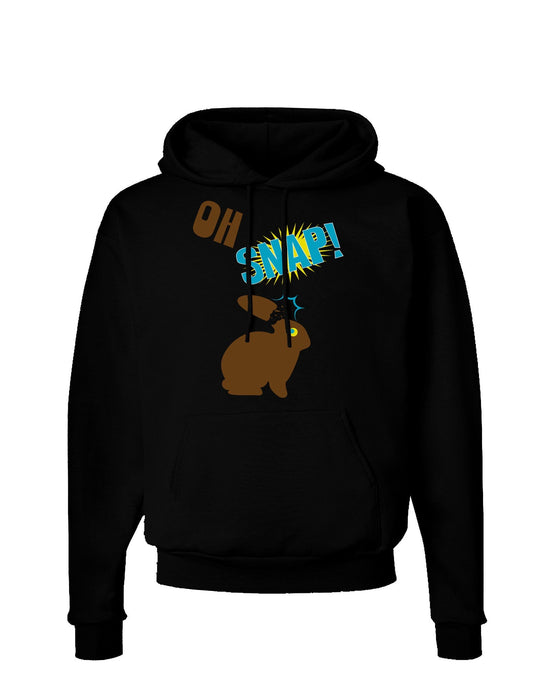 TooLoud Oh Snap Chocolate Easter Bunny Dark Hoodie Sweatshirt-Hoodie-TooLoud-Black-Small-Davson Sales