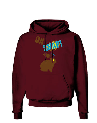 TooLoud Oh Snap Chocolate Easter Bunny Dark Hoodie Sweatshirt-Hoodie-TooLoud-Maroon-Small-Davson Sales