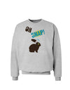 TooLoud Oh Snap Chocolate Easter Bunny Sweatshirt-Sweatshirts-TooLoud-AshGray-Small-Davson Sales