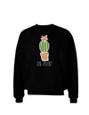 TooLoud On Point Cactus Dark Adult Dark Sweatshirt-Sweatshirts-TooLoud-Black-Small-Davson Sales