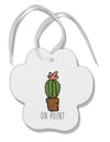 TooLoud On Point Cactus Paw Print Shaped Ornament-Ornament-TooLoud-Davson Sales