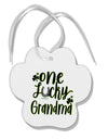 TooLoud One Lucky Grandma Shamrock Paw Print Shaped Ornament-Ornament-TooLoud-Davson Sales