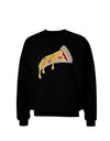 Pizza Slice Dark Adult Dark Sweatshirt Black 3XL Tooloud