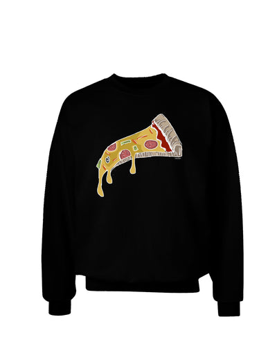 TooLoud Pizza Slice Dark Adult Dark Sweatshirt-Sweatshirts-TooLoud-Black-Small-Davson Sales