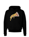 Pizza Slice Dark Dark Hoodie Sweatshirt Black 3XL Tooloud