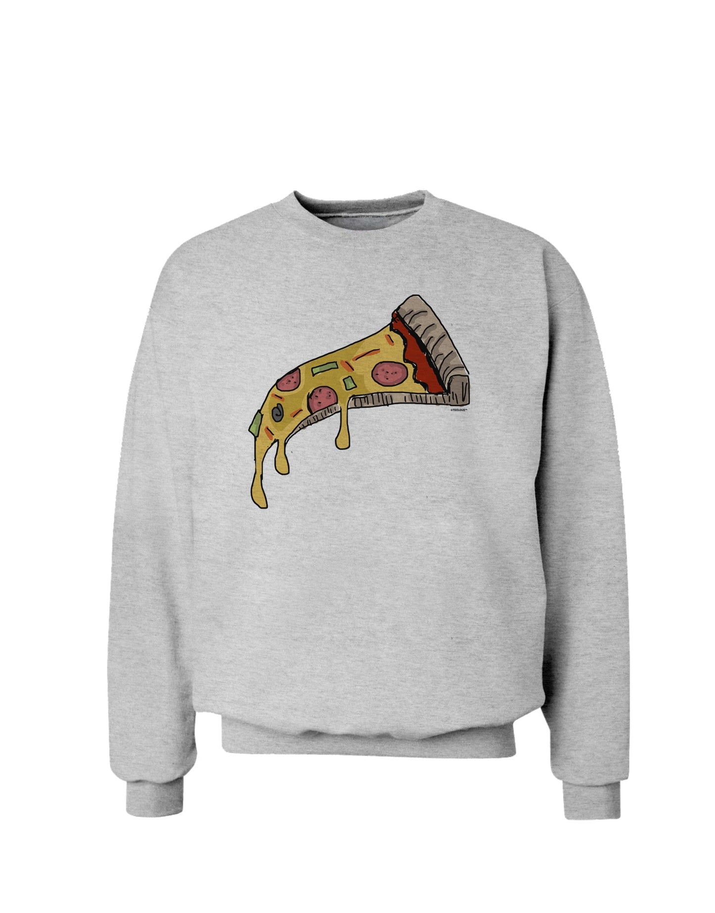 TooLoud Pizza Slice Sweatshirt-Sweatshirts-TooLoud-AshGray-Small-Davson Sales