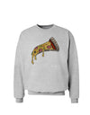 Pizza Slice Sweatshirt Ash Gray 3XL Tooloud