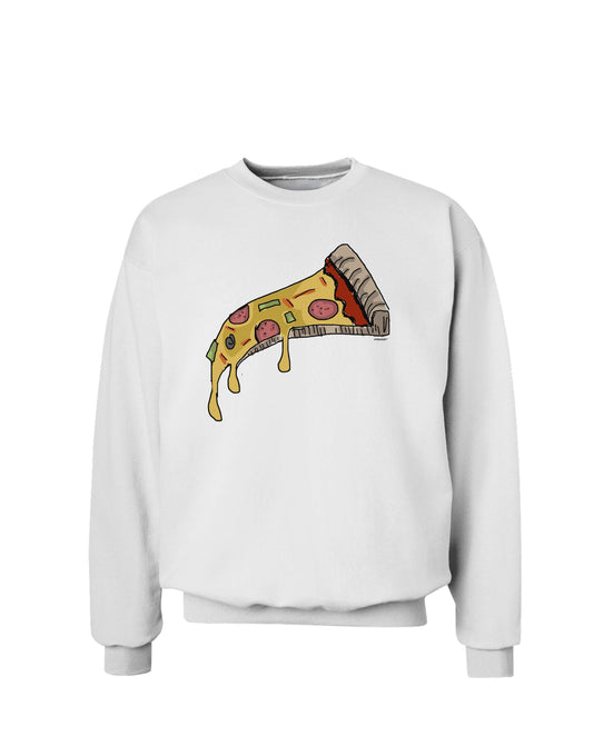 TooLoud Pizza Slice Sweatshirt-Sweatshirts-TooLoud-White-Small-Davson Sales