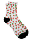 TooLoud presents an exquisite collection of Adult Short Socks featuring the vibrant allure of Strawberries Everywhere - TooLoud-Socks-TooLoud-White-Ladies-4-6-Davson Sales