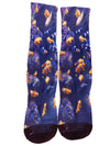 TooLoud presents an exquisite collection of Underwater Ocean View Clownfish Adult Crew Socks - Choose Your Perfect Fit with All Over Print-Socks-TooLoud-White-Ladies-4-6-Davson Sales