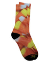 TooLoud presents Candy Corn Adult Crew Socks with All Over Print - Perfect for Halloween Season-Socks-TooLoud-White-Ladies-4-6-Davson Sales