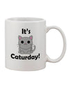 TooLoud Presents: Exquisite 11 oz Coffee Mug with Adorable Cat Design - Perfect for Caturday Delights-11 OZ Coffee Mug-TooLoud-White-Davson Sales