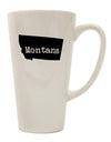 TooLoud Presents: Exquisite 16 Ounce Conical Latte Coffee Mug - Showcasing Montana's United States Shape-Conical Latte Mug-TooLoud-White-Davson Sales