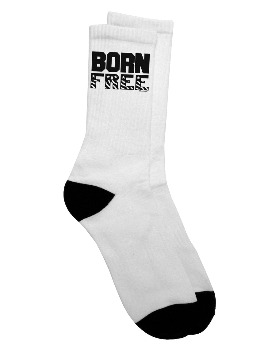 TooLoud Presents: Exquisite Born Free Adult Crew Socks - Elevate Your Style-Socks-TooLoud-White-Ladies-4-6-Davson Sales