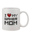 TooLoud Presents: Exquisite I Heart My Gamer Mom 11 oz Coffee Mug - Perfect for Gaming Enthusiasts-11 OZ Coffee Mug-TooLoud-White-Davson Sales