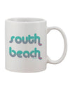 TooLoud Presents: Exquisite South Beach Color Scheme Design Printed 11 oz Coffee Mug - The Perfect Drinkware Essential-11 OZ Coffee Mug-TooLoud-White-Davson Sales