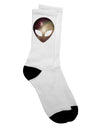 TooLoud presents: Extraterrestrial Face - Space #2 Adult Crew Socks - Perfect for Cosmic Enthusiasts!-Socks-TooLoud-White-Ladies-4-6-Davson Sales