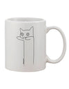 TooLoud Presents: Longcat - A Delightful Internet Humor Printed 11 oz Coffee Mug - Perfect for Drinkware Enthusiasts-11 OZ Coffee Mug-TooLoud-White-Davson Sales