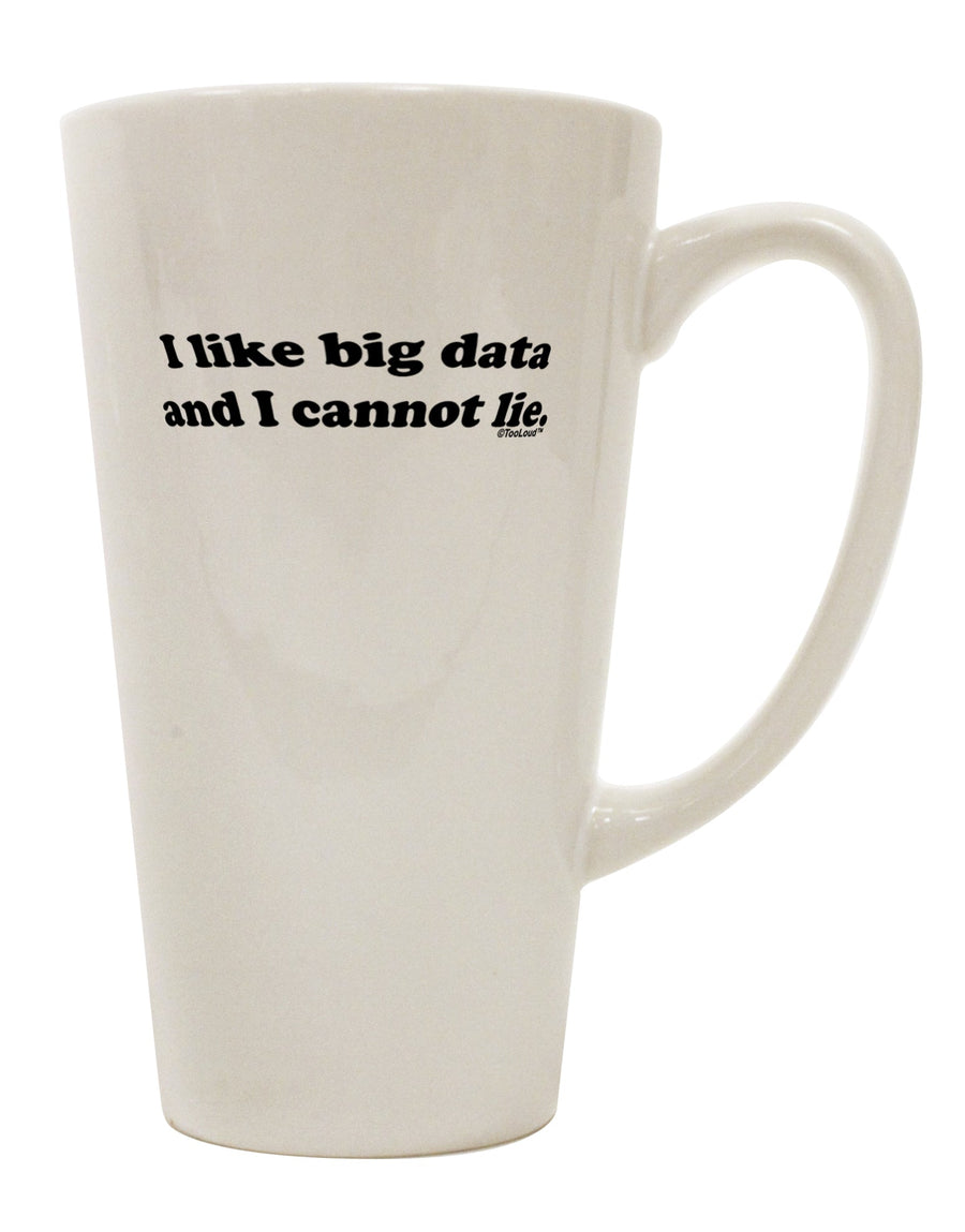 TooLoud Presents: The Exquisite 16 Ounce Conical Latte Coffee Mug - A Must-Have for Big Data Enthusiasts-Conical Latte Mug-TooLoud-White-Davson Sales