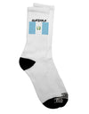 TooLoud presents the Exquisite Guatemalan Flag Design Adult Crew Socks - Perfect for Fashion Enthusiasts-Socks-TooLoud-White-Ladies-4-6-Davson Sales