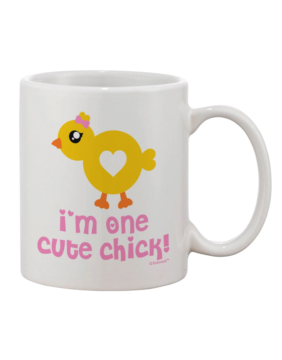 TooLoud Presents: The Exquisite "I'm One Cute Chick" 11 oz Coffee Mug - A Must-Have for Drinkware Enthusiasts-11 OZ Coffee Mug-TooLoud-White-Davson Sales