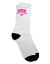 TooLoud presents the exquisite Lotus Flower Design Gradient Adult Crew Socks - a perfect blend of style and comfort.-Socks-TooLoud-White-Ladies-4-6-Davson Sales