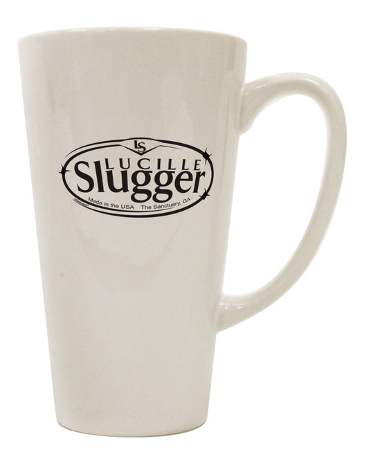TooLoud Presents: The Exquisite Lucille Slugger Logo 16 Ounce Conical Latte Coffee Mug - A Must-Have for Drinkware Enthusiasts-Conical Latte Mug-TooLoud-White-Davson Sales