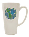 TooLoud Presents: The Exquisite Prestige Worldwide Logo 16 Ounce Conical Latte Coffee Mug - A Must-Have for Drinkware Enthusiasts-Conical Latte Mug-TooLoud-White-Davson Sales