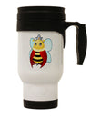 TooLoud Presents: The Exquisite Queen Bee Mothers Day Stainless Steel 14 OZ Travel Mug - A Must-Have for Drinkware Enthusiasts-Travel Mugs-TooLoud-White-Davson Sales