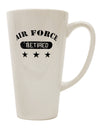 TooLoud presents the Exquisite Retired Air Force 16 Ounce Conical Latte Coffee Mug - Perfect for Discerning Drinkware Enthusiasts-Conical Latte Mug-TooLoud-White-Davson Sales