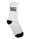 TooLoud presents the Exquisite World's Tallest Leprechaun Adult Crew Socks - TooLoud-Socks-TooLoud-White-Ladies-4-6-Davson Sales