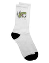 TooLoud presents the Green Dinosaur Breaking Free Adult Crew Socks - Elevate Your Style-Socks-TooLoud-White-Ladies-4-6-Davson Sales