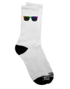 TooLoud presents the Pride Rainbow Glasses Adult Crew Socks - A Fashionable Addition to Your Collection-Socks-TooLoud-White-Ladies-4-6-Davson Sales