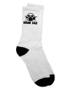 TooLoud presents the sophisticated Drum Dad Adult Crew Socks - Perfect for the Fashionable Music Enthusiast-Socks-TooLoud-White-Ladies-4-6-Davson Sales