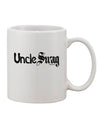 TooLoud presents the Uncle Swag Text Printed 11 oz Coffee Mug - Perfect for the Discerning Drinkware Enthusiast-11 OZ Coffee Mug-TooLoud-White-Davson Sales