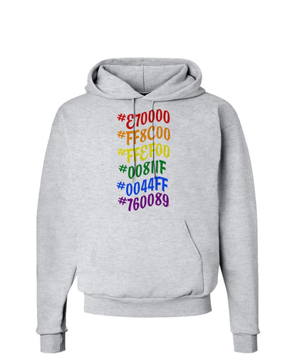 TooLoud Pride Flag Hex Code Hoodie Sweatshirt-Hoodie-TooLoud-AshGray-Small-Davson Sales