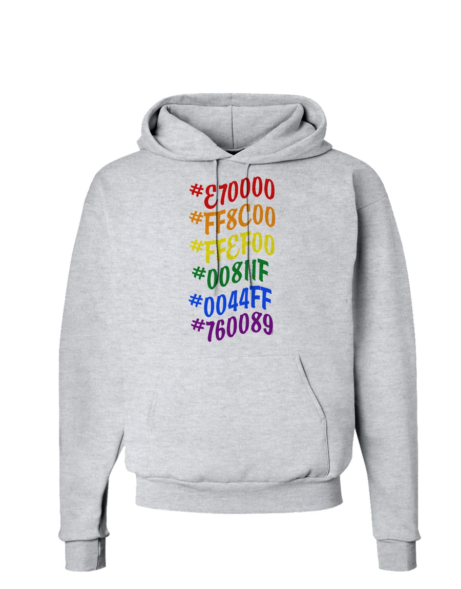 TooLoud Pride Flag Hex Code Hoodie Sweatshirt-Hoodie-TooLoud-White-Small-Davson Sales