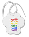 TooLoud Pride Flag Hex Code Paw Print Shaped Ornament-Ornament-TooLoud-Davson Sales