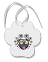 TooLoud Pug Life Hippy Paw Print Shaped Ornament-Ornament-TooLoud-Davson Sales